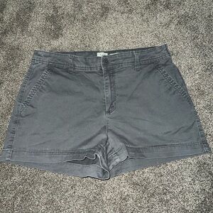 a.n.a Gray Bermuda Shorts Casual Cotton Twill